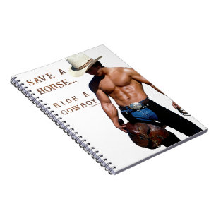 Caderno Espiral Chapéu de cowboy de palha salva SlipperyJoe's cava