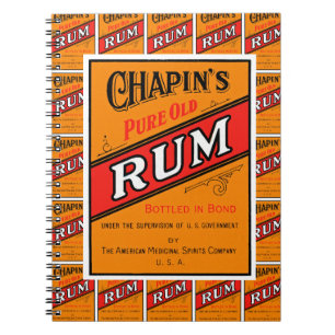 Caderno Espiral Chapins Rum Antigo Rum Rum com impressão