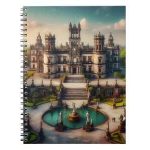Caderno Espiral Chapultepec Castle Viagens vintage no México