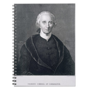 Caderno Espiral Charles Carroll de Carrollton, gravado pelo