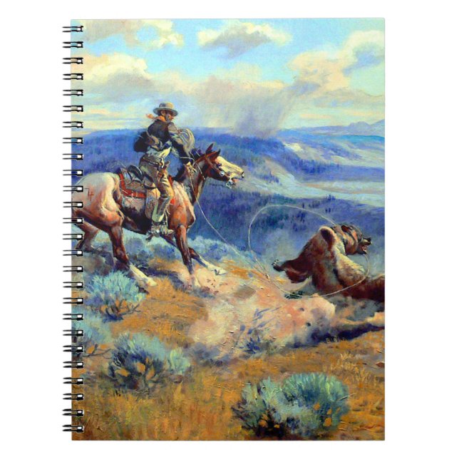 Caderno Espiral Charles Marion Russell The Bear Hunt (Frente)