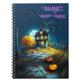 Caderno Espiral Charlie's Midnight Scribbles Haunted House Noteboo