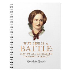 Caderno Espiral Charlotte Bronte - A Vida É Uma Batalha