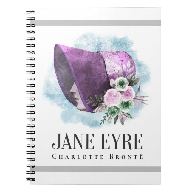 Caderno Espiral Charlotte Bronte Retrato de Richmond com Flores (Frente)