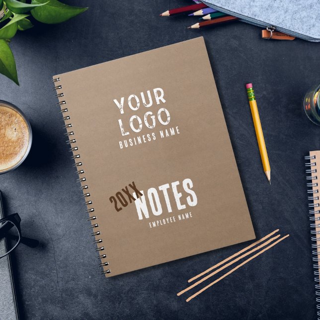 Caderno Espiral Charme Rústico Personalizado Papel Kraft Empresari (Criador carregado)