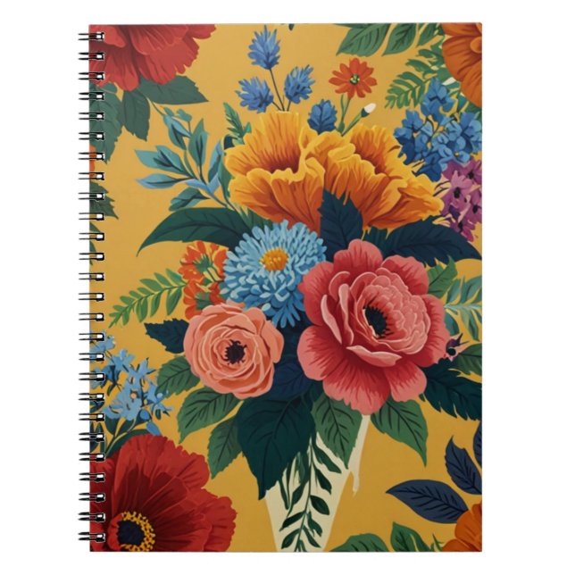 Caderno Espiral Charming Floral (Frente)