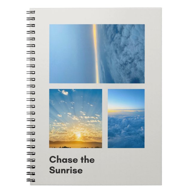 Caderno Espiral Chase o nascer do Sol (Frente)