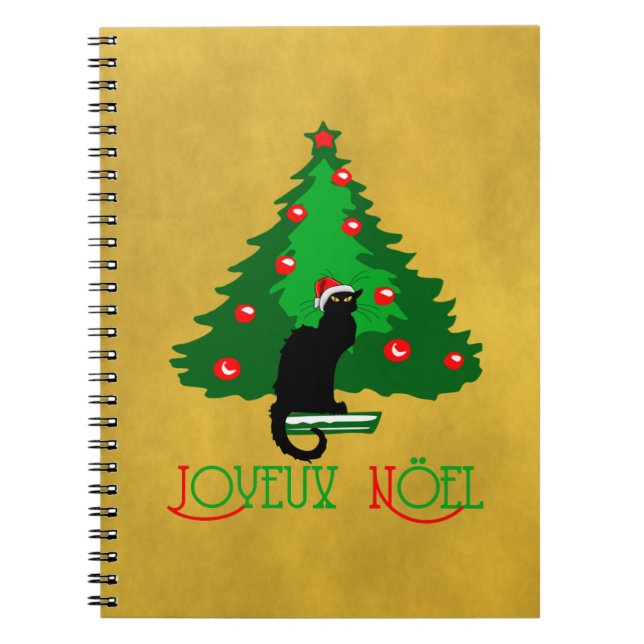 Caderno Espiral Chat Noir Joyeux Noel (Frente)