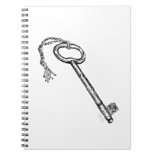 Caderno Espiral Chave Antiga