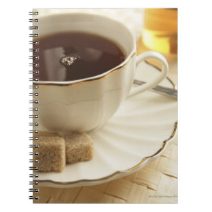 Caderno Espiral Chávenas de café e açúcar