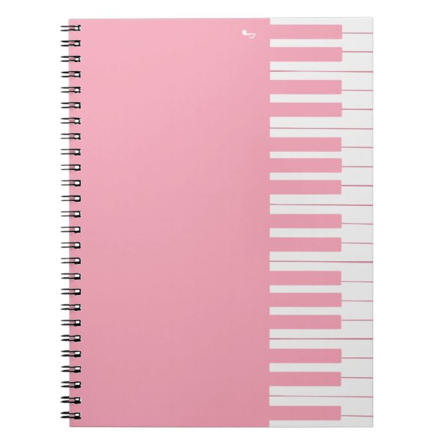 Caderno Espiral Chaves de piano elegantes e personalizadas (Frente)