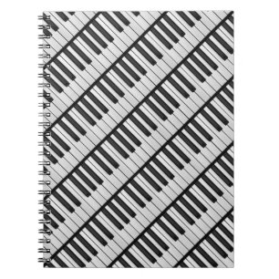 Caderno Espiral Chaves para Piano Pretas e Brancas