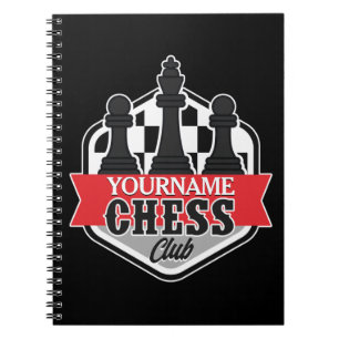 Caderno Espiral Checkmate do Chess Player do NOME Personalizado