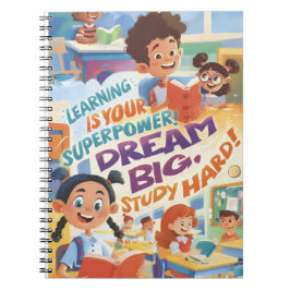 Caderno Espiral Cheerful Spiral Notebook for Big Dreamers