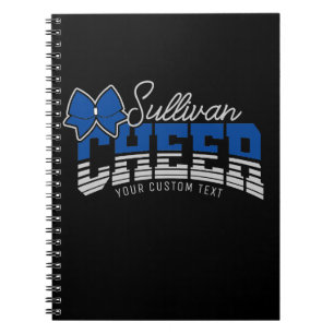 Caderno Espiral Cheerleader de atleta da Escola de NOME ADD da Equ