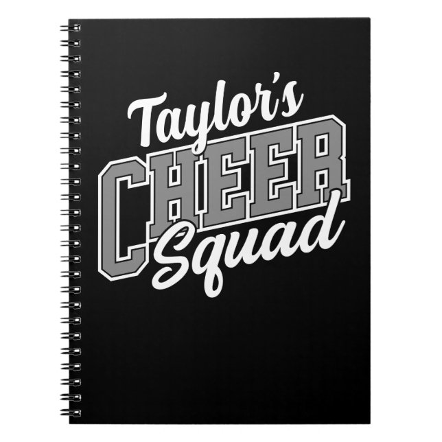 Caderno Espiral Cheerleader Escolar de Torcida Personalizada NOME  (Frente)