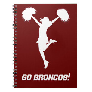 Caderno Espiral Cheerleading customizável do cheerleader do fundo