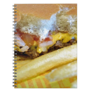 Caderno Espiral Cheeseburger e Fries