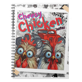 Caderno Espiral "Cheesy Chicken Selfies" Hot Rod Spiral Notebook
