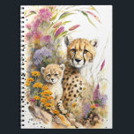 Caderno Espiral Cheetah Baby e Mamãe School Notebook Gift<br><div class="desc">Cheetah Baby e Mamãe School Notebook. Presente perfeito para seus especiais! Visualize o link de coleção nesta página para ver todos os itens correspondentes nesta bela design.</div>