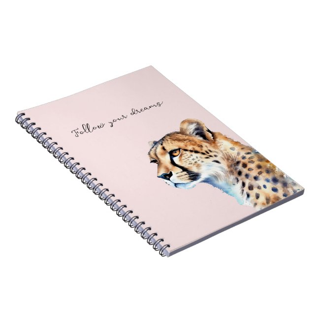 Caderno Espiral Cheetah Blush Pink (Lado Direito)