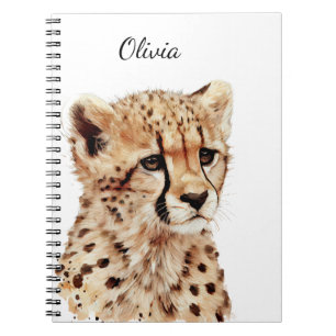 Caderno Espiral Cheetah Face Personalizada