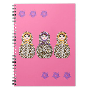 Caderno Espiral Cheetah Matryoshka