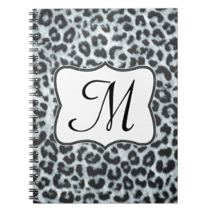 Caderno Espiral Cheetah Spot Monograma Animal Monograma Nota Inici