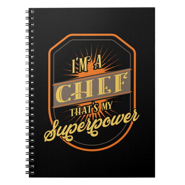 Caderno Espiral Chef Cozinhando (Frente)