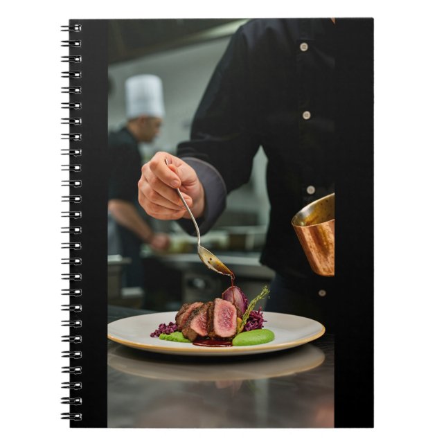 Caderno Espiral Chef Finishing Steak Dish (Frente)