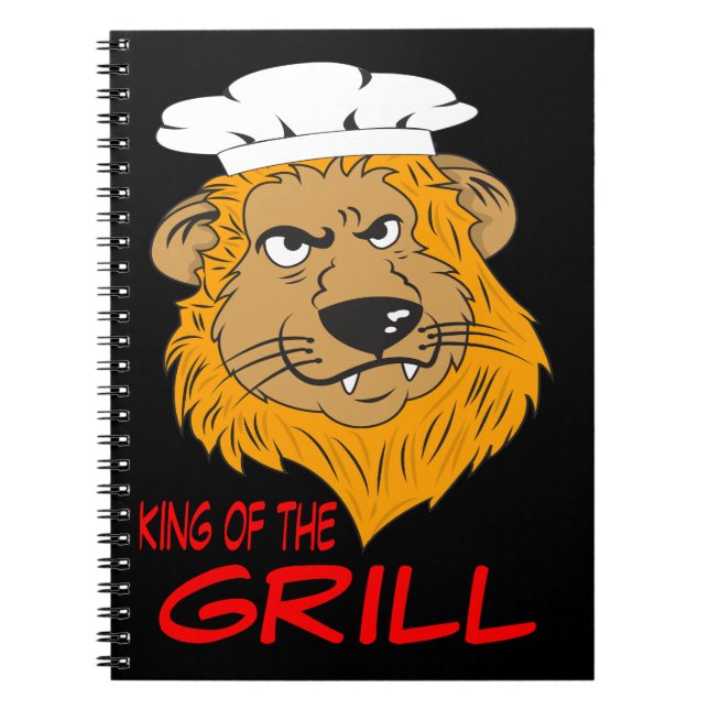 Caderno Espiral Chef Leão Irritado com Citação Engraçada (Frente)
