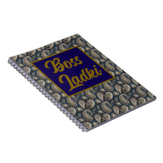 Caderno Espiral Chefe Ladki South Asian Boss Girl
