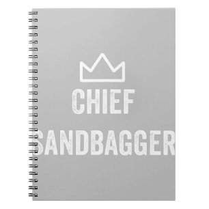 Caderno Espiral Chefe Sandbagger Golf Meme Bjj Chess Sandbag