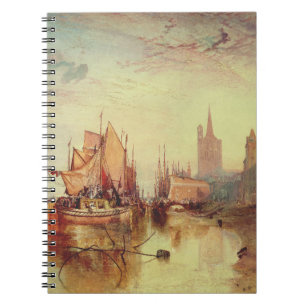 Caderno Espiral Chegada de um Barco a Vapor por Joseph Turner