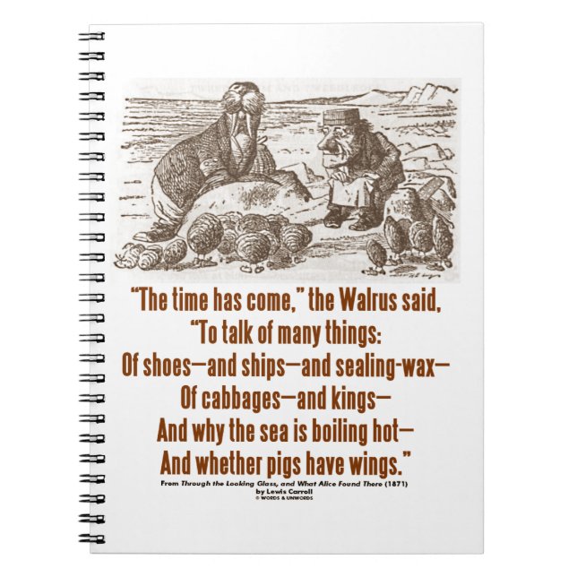 Caderno Espiral Chegou O Tempo De Walrus Carpenter (Vidro De Olho) (Frente)