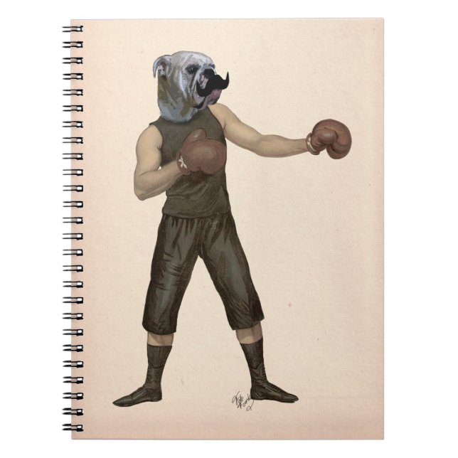 Caderno Espiral Cheio Bulldog de Boxing 2 (Frente)