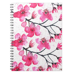 Caderno Espiral Cherry blosom Nature Sakura Floral Japonês