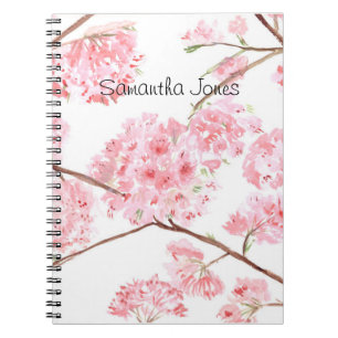 Caderno Espiral Cherry blosom Nature Sakura Floral Japonês