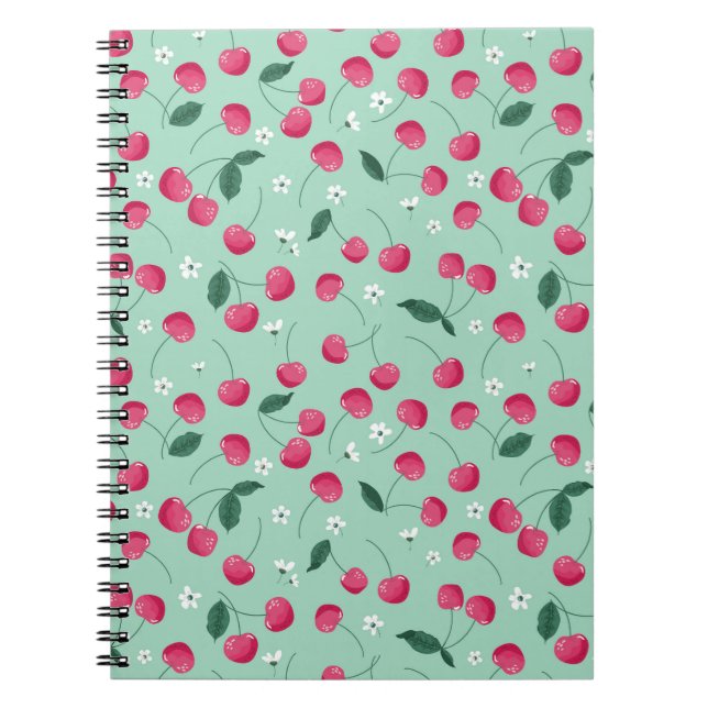 Caderno Espiral Cherry Blossom: Design festivo de Verão (Frente)