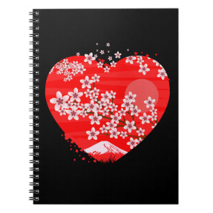 Caderno Espiral Cherry Blossom Heart