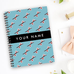 Caderno Espiral Cherry Blossom, Pink Sakura, Seu Nome