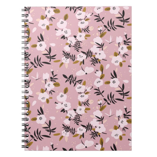 Caderno Espiral Cherry Blossom Rosa: Primavera de Tensão (Frente)