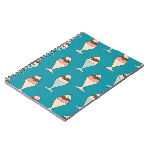 Caderno Espiral Cherry Top Hot Fudge Sundaes em Aqua
