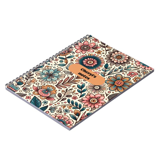 Caderno Espiral Cheryl's Notes Floral (Left Side)