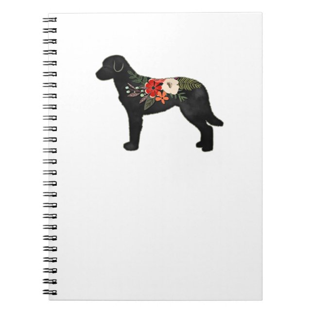 Caderno Espiral Chesapeake Bay Retriever Dog Brevee Bohemian Flora (Frente)