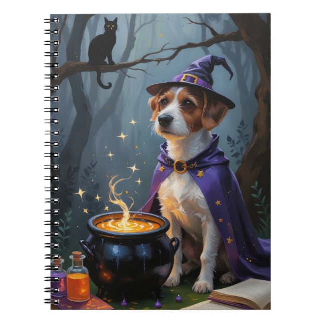 Caderno Espiral Chesapeake Bay Terrier Whimsh Halloween (Frente)