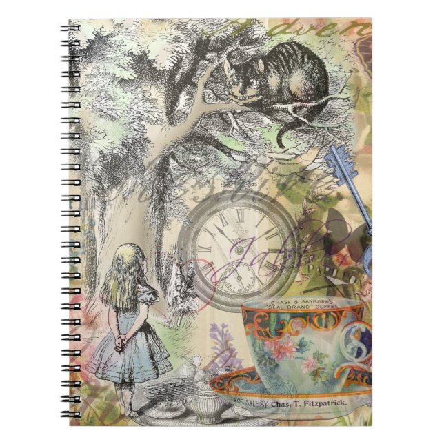 Caderno Espiral Cheshire Cat Alice Wonderland Classic (Frente)
