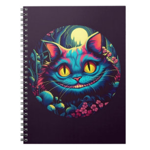 Caderno Espiral Cheshire Cat Sorrindo Alice no País das Maravilhas