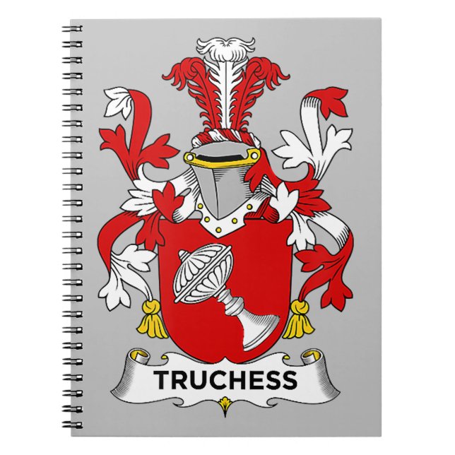 Caderno Espiral Chess Lover| Casaco de armas da Truquesa - Proteçã (Frente)