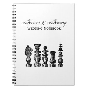 Caderno Espiral Chess Pieds Vintage Art
